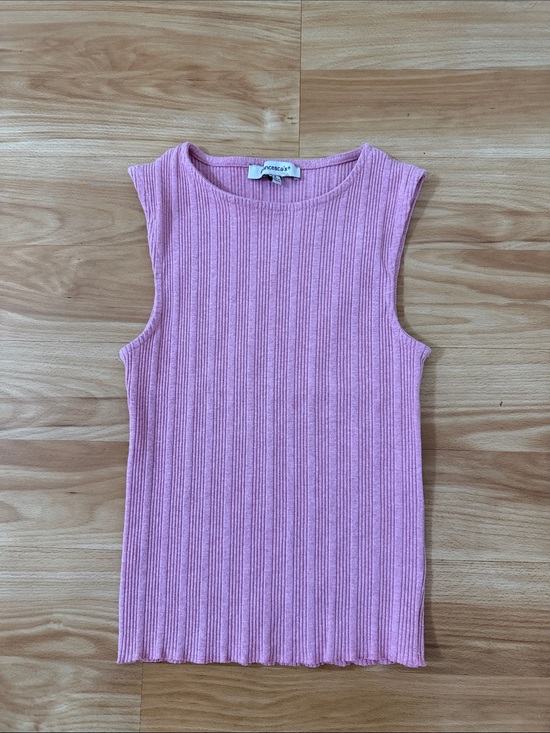 Francesca's Collections Tops - Francesca’s Pink Ribbed Sleeveless Tank